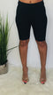 Sugar lips bottoms | black cotton biker shorts